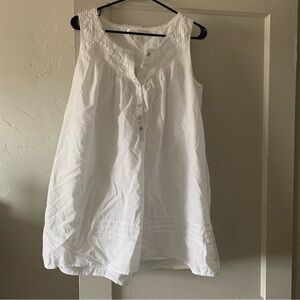 Eileen West White Cotton Daisy Nightgown